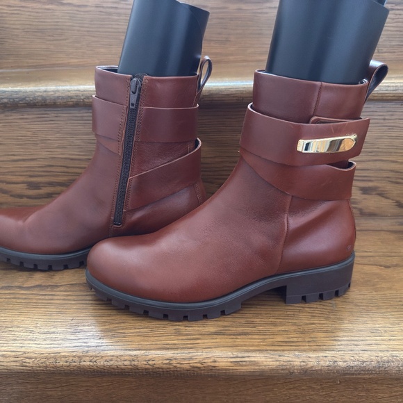 ECCO Modtray Ankle Boot in cognac/ brown leather 39/9/8.5 NWOT - Picture 3 of 14